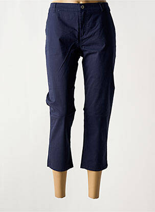 Pantalon 7/8 talie cu cleme mărime normală albastru JENSEN femeie