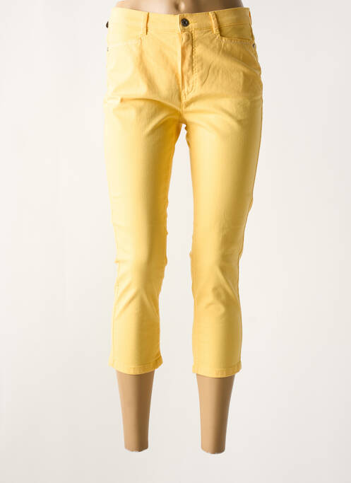 Pantalon trei sferturi galben BRUNO SAINT HILAIRE femeie