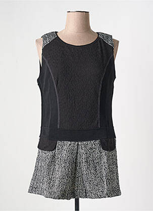 Rochie scurtă fără mâneci fără mâneci negru ARELINE femeie