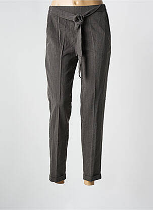 Pantalon 7/8 talie înaltă talie înaltă gri GRACE & MILA femeie