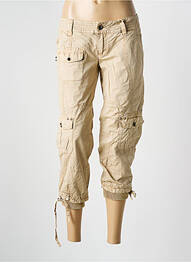 Pantalon trei sferturi buzunare bej VERO MODA femeie