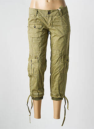 Pantalon trei sferturi buzunare verde VERO MODA femeie