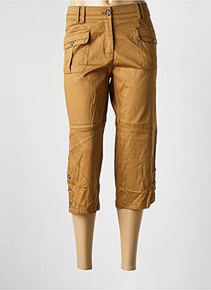 Pantalon trei sferturi croială dreaptă bej MY COLLECTION femeie
