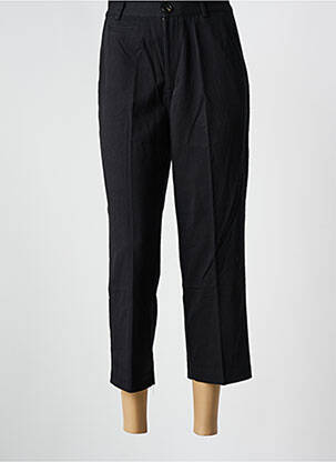 Pantalon 7/8 închidere cu fermoar sub clapetă cu nasturi negru SEE U SOON femeie
