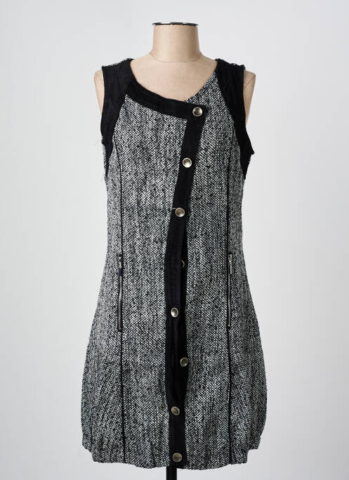 Rochie midi fără mâneci fără mâneci negru ARELINE femme