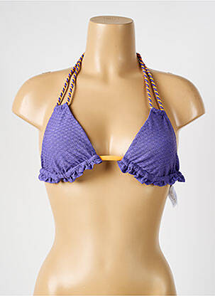 Sutien de costum de baie închidere cu legături de legat top triunghiuri violet VERDISSIMA femeie