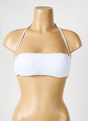 Sutien de costum de baie top bentiță top bentiță alb VERDISSIMA femeie