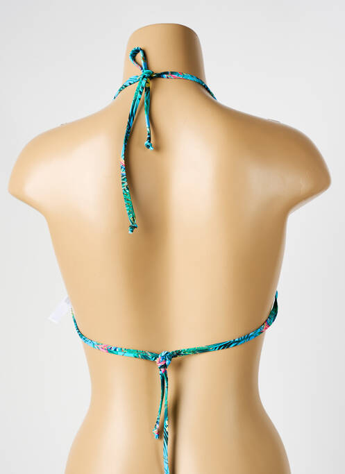 Sutien de costum de baie închidere cu legături de legat top triunghiuri albastru VERDISSIMA femme