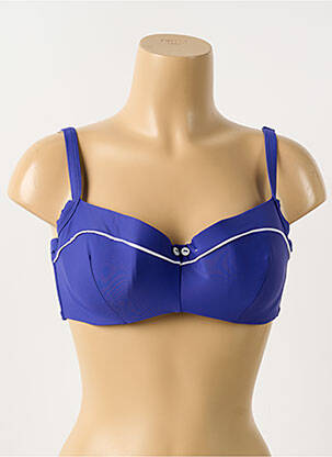 Sutien de costum de baie elasticitate sutien balconet cu decolteu înalt albastru CURVY KATE femeie