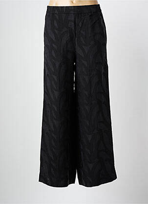 Pantalon drept țesătură poplin mărime normală negru SACRÉCOEUR femeie