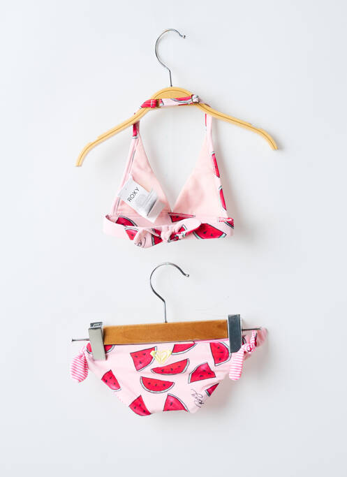 Costum de baie din două piese roz ROXY fată