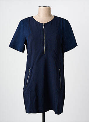 Rochie scurtă mâneci scurte mâneci scurte albastru ARELINE femeie