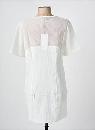 Rochie scurtă mâneci scurte mâneci scurte alb ARELINE femeie