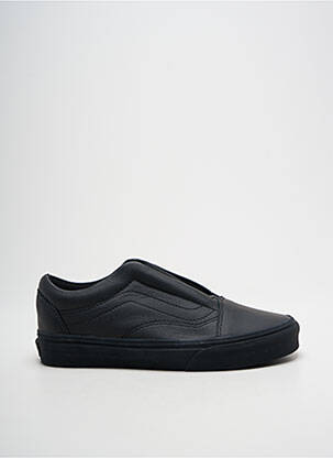 Adidași material neted vârf rotund negru VANS unisex