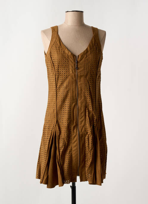 Rochie scurtă maro ARELINE femeie