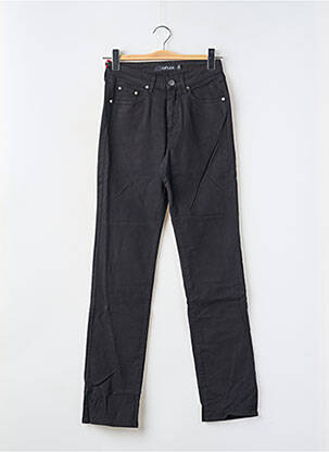 Pantalon slim țesătură poplin mărime normală negru KANOPE femeie
