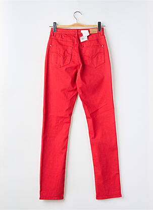 Pantalon slim talie înaltă talie înaltă roșu KANOPE femeie