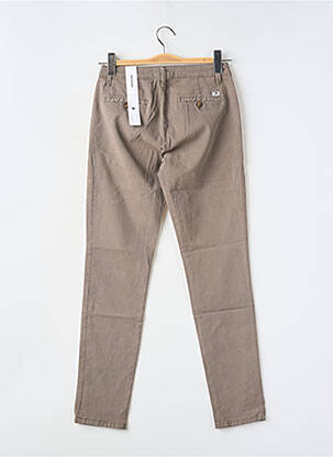 Pantalon chino țesătură poplin mărime normală maro RED LEGEND femeie