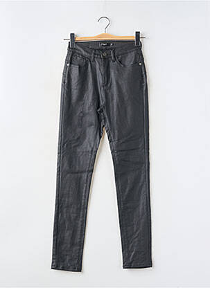 Pantalon slim talie înaltă talie înaltă negru DEELUXE femeie