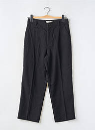 Pantalon chino țesătură poplin mărime normală negru SEE U SOON femme