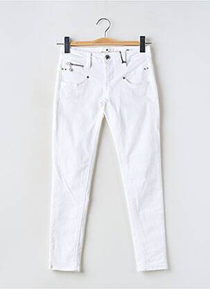 Blugi skinny elasticitate talie joasă alb FREEMAN T.PORTER femeie