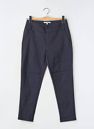 Pantalon chino țesătură poplin mărime normală albastru CHIC & JEUNE femeie