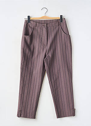 Pantalon 7/8 talie înaltă talie înaltă maro GRIFFON femeie