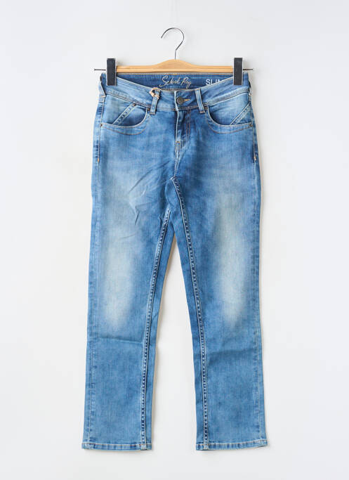 Blugi cu croială slim albastru SCHOOL RAG femeie
