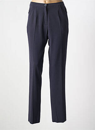 Pantalon drept țesătură crep talie înaltă albastru GRIFFON femeie