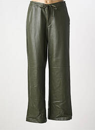 Pantalon drept închidere cu fermoar sub clapetă cu cârlig mărime normală verde GARCIA femeie