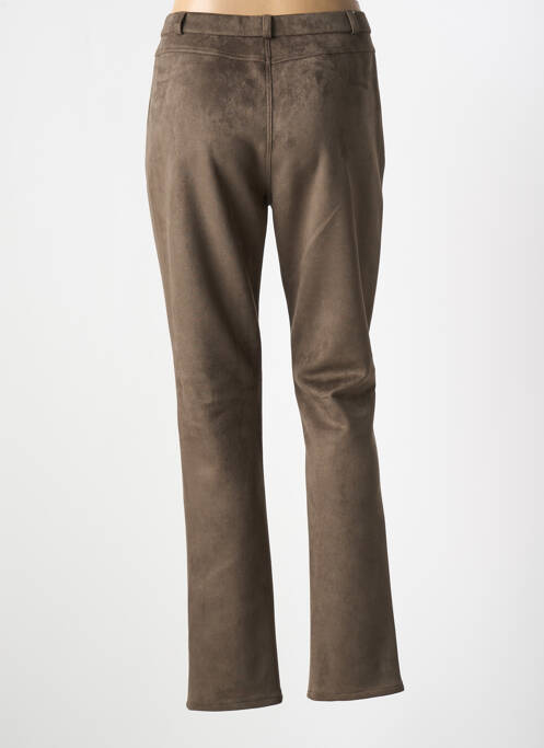 Pantalon slim talie elastică mărime normală verde GEVANA femme