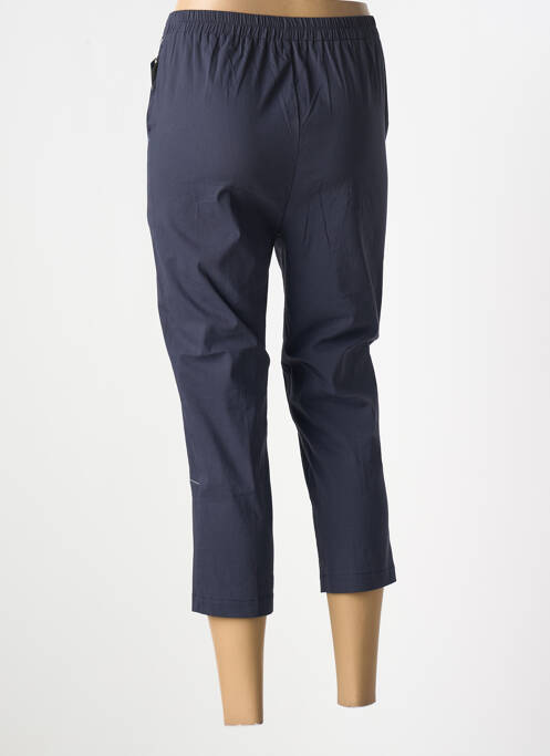 Pantalon trei sferturi talie elastică mărime normală albastru GEVANA femme