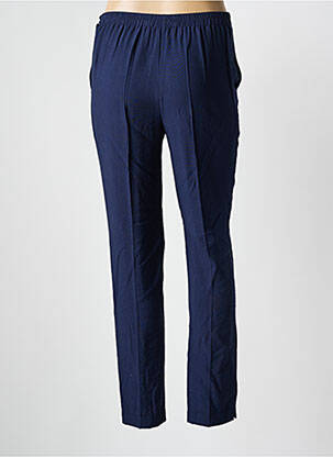 Pantalon slim talie elastică mărime normală albastru GEVANA femeie