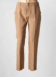 Pantalon slim țesătură poplin mărime normală maro SIGNE NATURE femeie