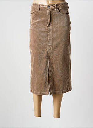 Fustă midi maro GARCIA femeie