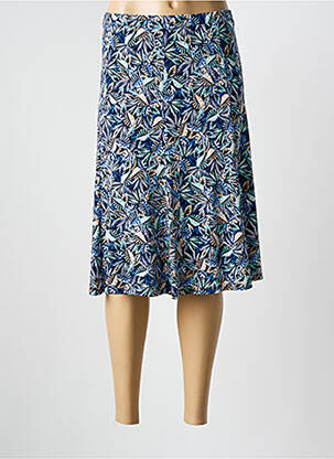 Fustă midi croială evazată albastru GEVANA femme
