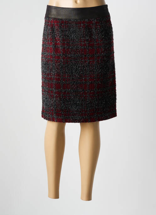 Fustă midi croială dreaptă roșu GEVANA femme