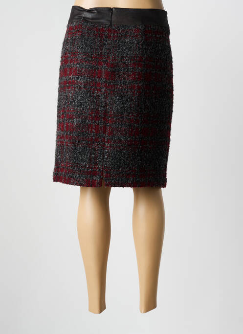 Fustă midi croială dreaptă roșu GEVANA femme