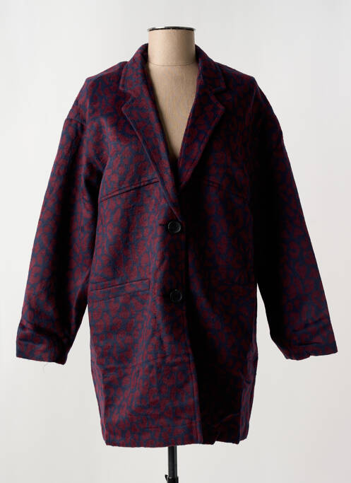 Palton scurt croială dreaptă fără glugă albastru ARELINE femme