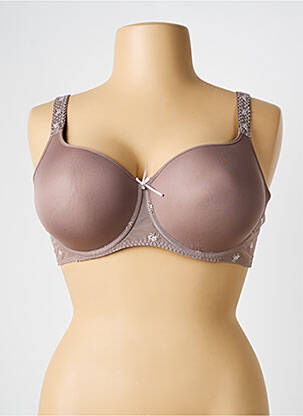 Sutien efect material satinat top sutien modelat maro LOUISA BRACQ femeie