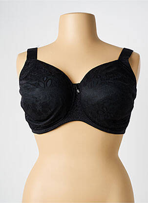 Sutien efect material satinat sutien cupe întregi cu decolteu înalt negru ULLA DESSOUS femeie
