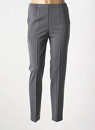 Pantalon slim talie elastică mărime normală gri GEVANA femeie