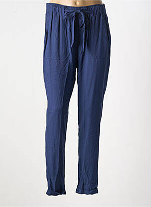Pantalon slim talie elastică mărime normală albastru DEELUXE femeie