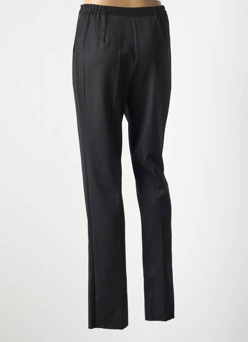 Pantalon slim talie elastică mărime normală negru GEVANA femme