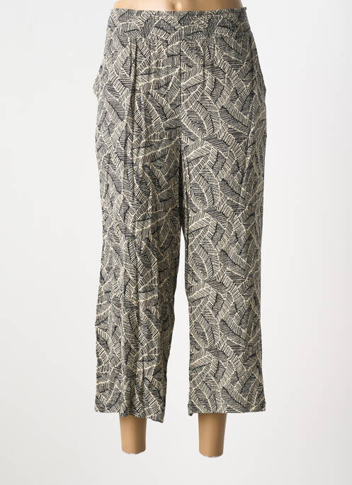 Pantalon trei sferturi talie elastică mărime normală negru CISO femme