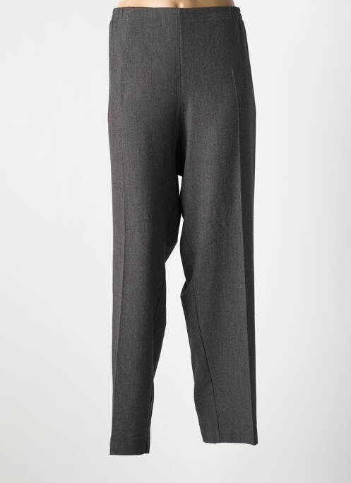 Pantalon drept țesătură poplin mărime normală gri FRANCOISE F femme