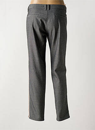 Pantalon chino broderie galoni laterali mărime normală gri LE TEMPS DES CERISES femeie