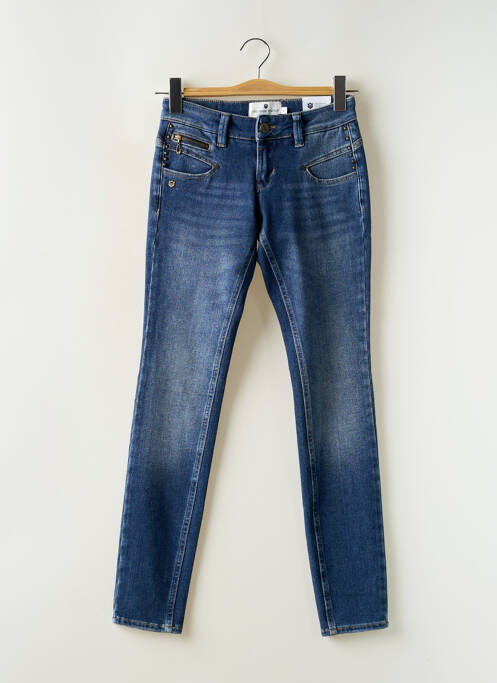 Blugi cu croială slim talie joasă talie joasă albastru FREE BOY femme