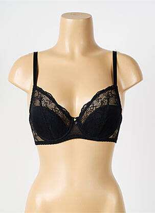 Sutien ușoară și transparentă sutien cupe întregi cu decolteu înalt negru LINGERIE STORY femeie