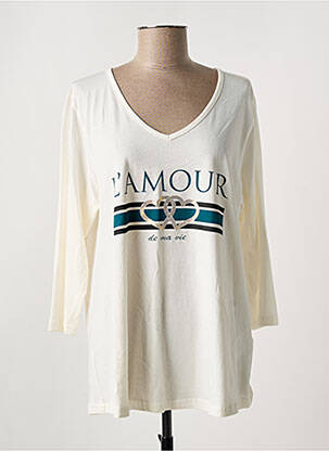 Tricou mâneci 3/4 mâneci 3/4 bej CISO femeie